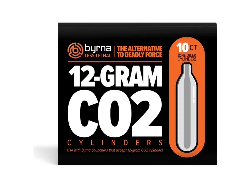 Box of Byrna 12 gram CO₂ cylinders
